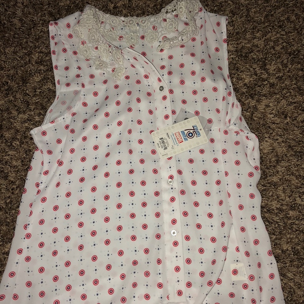 Her Universe Captain America Tank Top NWT